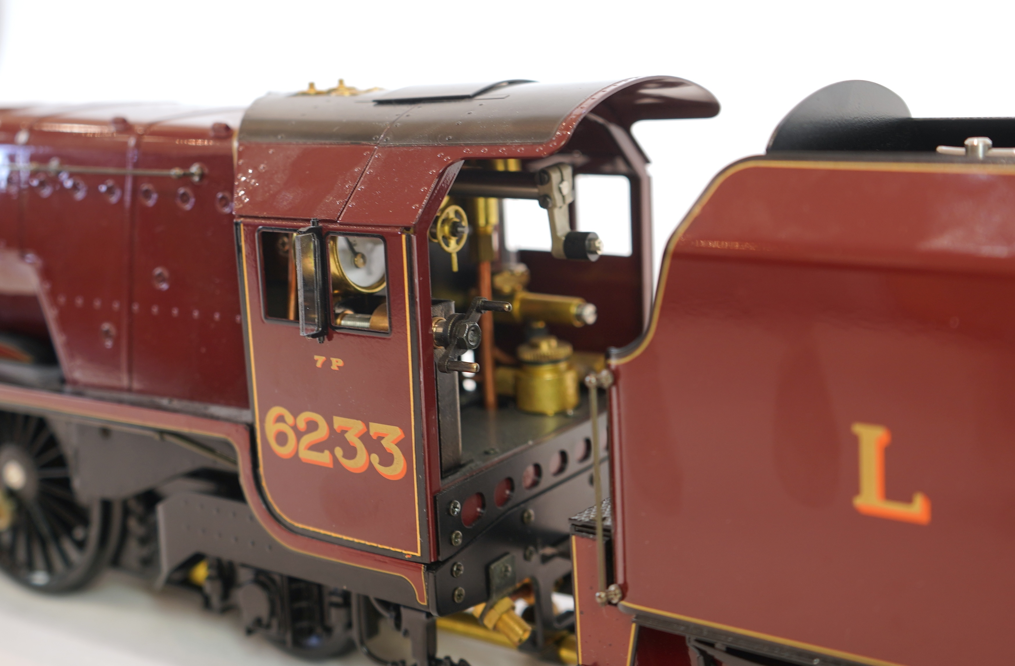 A Gauge One Aster Hobbies live steam LMS Coronation Class, 4-6-2 tender locomotive, Duchess of Sutherland 6233, the factory ‘Built Up’ version, spirit fired working four cylinder motion, with assembly instructions, opera